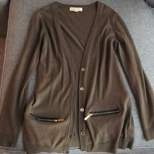Michael Kors olive green cardigan